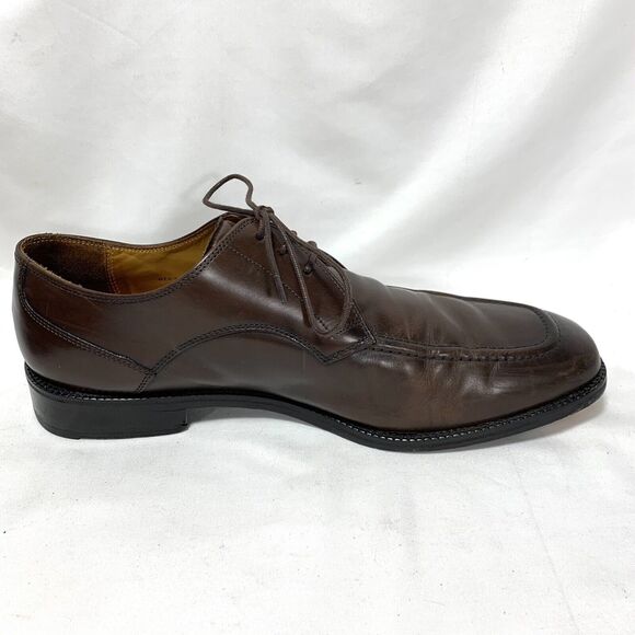 Cole Haan Dress Shoes Brown Eaton Apron Toe Derby Oxford Leather Men’s 11.5 - Picture 3 of 14